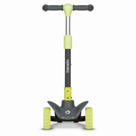 Trotineta, Lionelo, Timy, Copii, Ultrapliabila, Pana la 50 Kg, Cu design ergonomic, Cu lumini LED, 26 5 x 60 x 64-76 cm, 3 ani+, Verde [2]