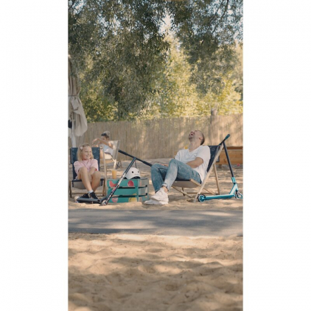 Trotineta, Lionelo, Whizz, Pentru Acrobatii, Rulmenti ABEC-9, Sistemul de compresie IHC 9, 20 - 100 kg, Conform cu standardul european de securitate EN14619, Galben/Negru [23]