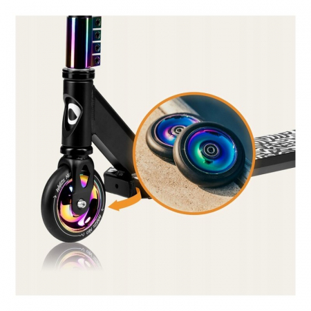 Trotineta, Lionelo, Whizz, Pentru Acrobatii, Rulmenti ABEC-9, Sistemul de compresie IHC 9, 20 - 100 kg, Conform cu standardul european de securitate EN14619, Multicolor [14]