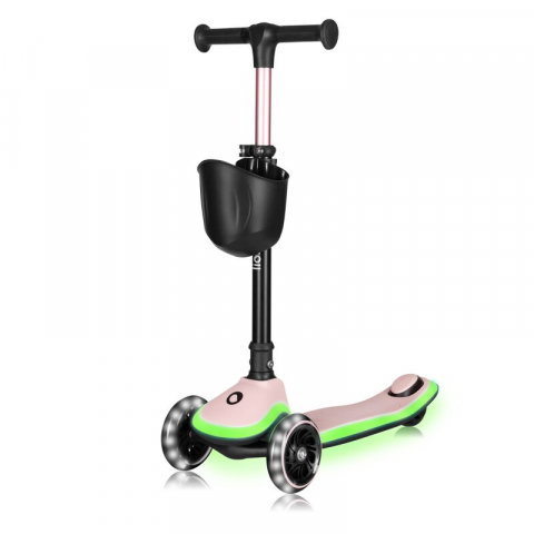 Trotineta pentru copii, Lionelo, Mey, Ultrapliabila, Cu lumini si cosulet, Maner ajustabil pe inaltime, 3 ani+, Pana la 50 Kg, Ultra usor, 2.8 kg, Conform cu standardul EN71-1/2/3, Certificata Interte [6]