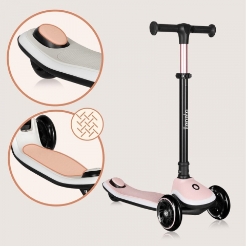Trotineta pentru copii, Lionelo, Mey, Ultrapliabila, Cu lumini si cosulet, Maner ajustabil pe inaltime, 3 ani+, Pana la 50 Kg, Ultra usor, 2.8 kg, Conform cu standardul EN71-1/2/3, Certificata Interte [18]