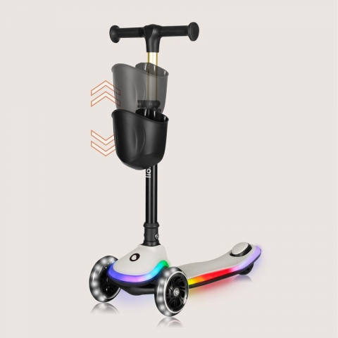 Trotineta pentru copii, Lionelo, Mey, Ultrapliabila, Cu lumini si cosulet, Maner ajustabil pe inaltime, 3 ani+, Pana la 50 Kg, Ultra usor, 2.8 kg, Conform cu standardul EN71-1/2/3, Certificata Interte [21]