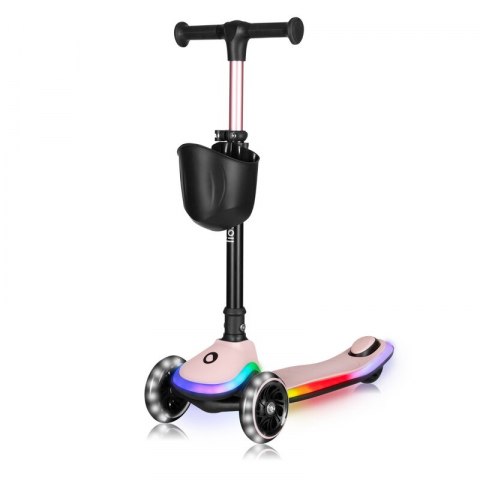 Trotineta pentru copii, Lionelo, Mey, Ultrapliabila, Cu lumini si cosulet, Maner ajustabil pe inaltime, 3 ani+, Pana la 50 Kg, Ultra usor, 2.8 kg, Conform cu standardul EN71-1/2/3, Certificata Interte [4]