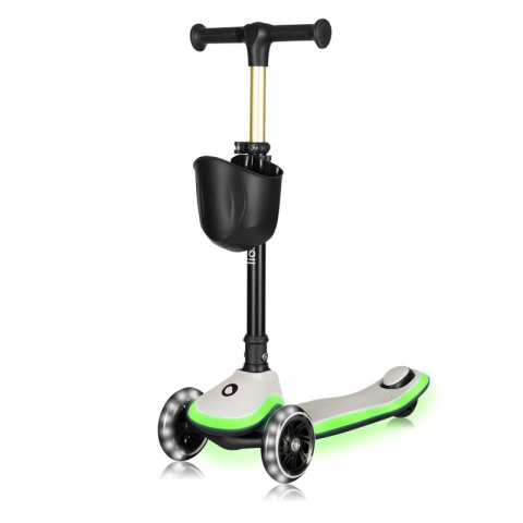 Trotineta pentru copii, Lionelo, Mey, Ultrapliabila, Cu lumini si cosulet, Maner ajustabil pe inaltime, 3 ani+, Pana la 50 Kg, Ultra usor, 2.8 kg, Conform cu standardul EN71-1/2/3, Certificata Interte [6]