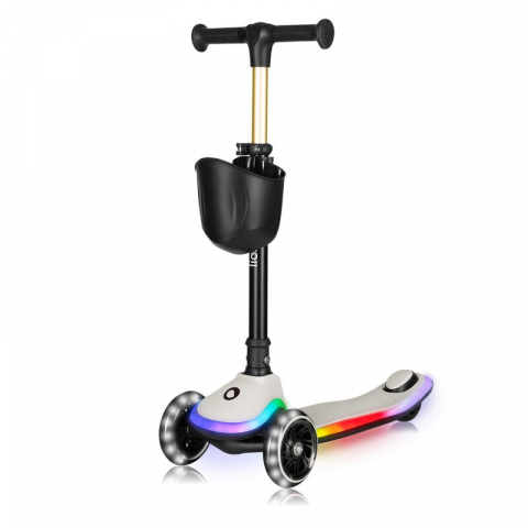 Trotineta pentru copii, Lionelo, Mey, Ultrapliabila, Cu lumini si cosulet, Maner ajustabil pe inaltime, 3 ani+, Pana la 50 Kg, Ultra usor, 2.8 kg, Conform cu standardul EN71-1/2/3, Certificata Interte [4]