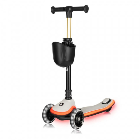 Trotineta pentru copii, Lionelo, Mey, Ultrapliabila, Cu lumini si cosulet, Maner ajustabil pe inaltime, 3 ani+, Pana la 50 Kg, Ultra usor, 2.8 kg, Conform cu standardul EN71-1/2/3, Certificata Interte [3]