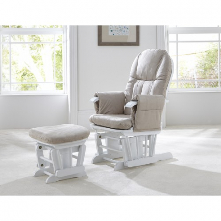 Mobilier si Lenjerie - Tutti Bambini - Fotoliu reglabil alaptare, cu suport pentru picioare  Alb