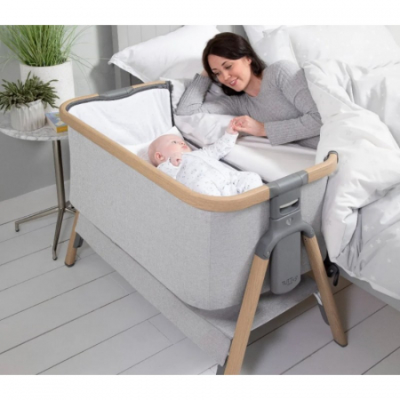 Tutti Bambini – Patut 2 in 1 co-sleeper CoZee Oak & Sterling Silver [9]