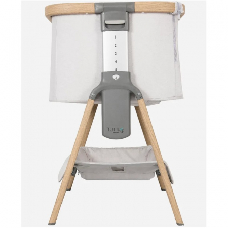 Tutti Bambini – Patut 2 in 1 co-sleeper CoZee Oak & Sterling Silver [2]