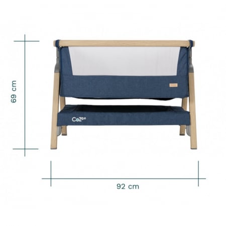 Tutti Bambini – Patut 2 in 1 co-sleeper CoZee Oak & Sterling Silver [11]