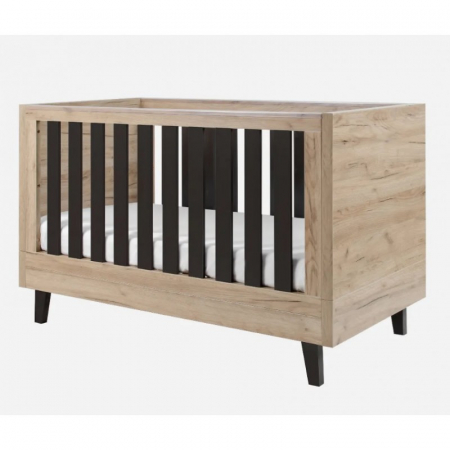 Mobilier si Lenjerie - Tutti Bambini – Patut evolutiv 3 in 1 Como Oak & Slate Grey