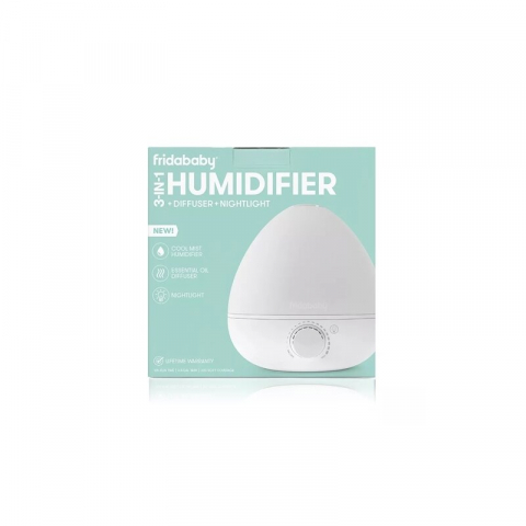 Umidificator, Fridababy, BreatheFrida, Cu ultrasunete 3 in 1, Ultra silentios, Include difuzor de uleiuri esentiale si lumina de veghe, Cu oprire automata, Rezervor BPA Free, Alb [6]