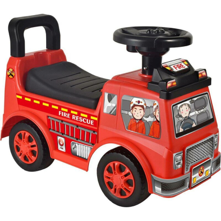 Jucarii si Jocuri - Vehicul ride-on, Free2Move, Masina de pompieri, Cu lumini si sunete, Cu spatiu de depozitare, 19-36 luni, Rosu