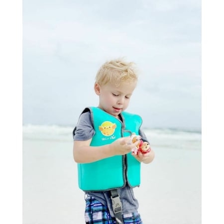 Vesta pentru inot, BBluv, Naj, Cu protectie solara SPF 50+, Neopren, Small, 1-3 ani, Aqua [12]