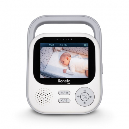 Video monitor, Lionelo, Babyline 3.2, Full HD, Comunicare bidirectionala, 2.8 inch, Cu sunete si mod de noapte, Cu 5 niveluri de detectare a sunetului, Alb [3]
