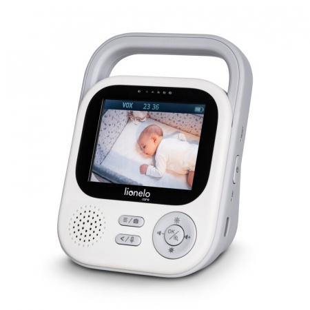 Video monitor, Lionelo, Babyline 3.2, Full HD, Comunicare bidirectionala, 2.8 inch, Cu sunete si mod de noapte, Cu 5 niveluri de detectare a sunetului, Alb [18]