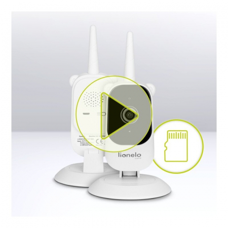 Video monitor, Lionelo, Babyline 3.2, Full HD, Comunicare bidirectionala, 2.8 inch, Cu sunete si mod de noapte, Cu 5 niveluri de detectare a sunetului, Alb [35]