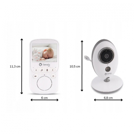 Video monitor, Lionelo, Babyline 5.1, Wireless, Cu 8 cantece de leagan, Cu doua camere independente, Mod nocturn, Utilizare 24 h fara incarcare, Alb [4]