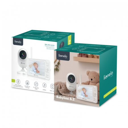 Video monitor, Lionelo, Babyline 6.2, Conexiune Wi-Fi, Pana la 8h de functionare, Comunicare bidirectionala, Senzor de temperatura, Alb [12]