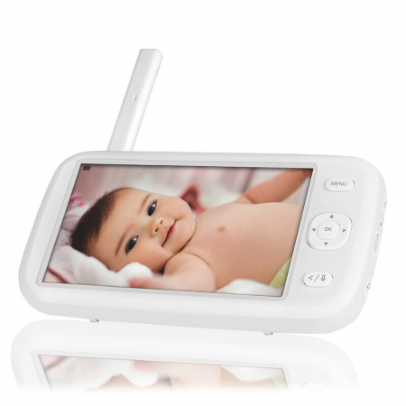 Video monitor, Lionelo, Babyline 9.1, Conexiune prin aplicatia Lionelo Smart, Pana la 8h de functionare, Comunicare bidirectionala, Cu senzor de miscare si sunete Alb [19]