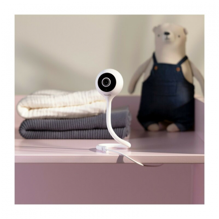 Video monitor, Lionelo, Babyline Smart, Cu aplicatie Smart Life, Cablu USB, Conexiune Wifi, Comunicare bidirectionala, Senzor de temperatura, Alb [10]
