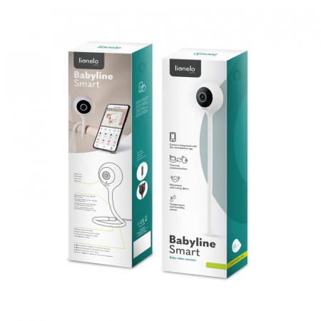 Video monitor, Lionelo, Babyline Smart, Cu aplicatie Smart Life, Cablu USB, Conexiune Wifi, Comunicare bidirectionala, Senzor de temperatura, Alb [11]