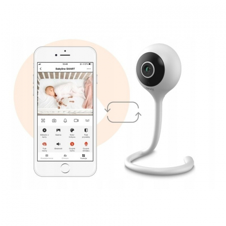Video monitor, Lionelo, Babyline Smart, Cu aplicatie Smart Life, Cablu USB, Conexiune Wifi, Comunicare bidirectionala, Senzor de temperatura, Alb [5]