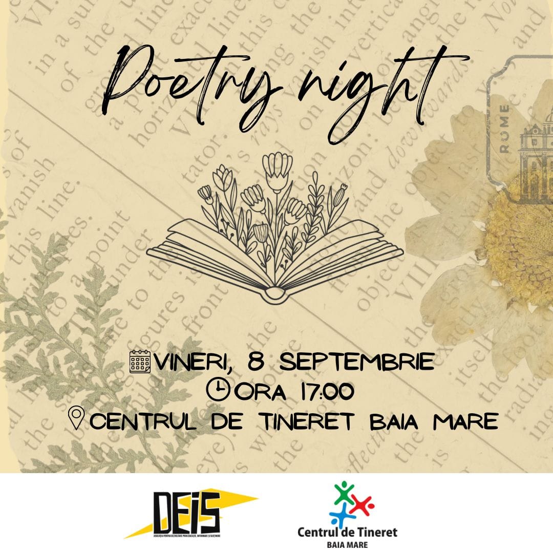 Poetry Night - Seară de poezie pentru tinerii din Baia Mare