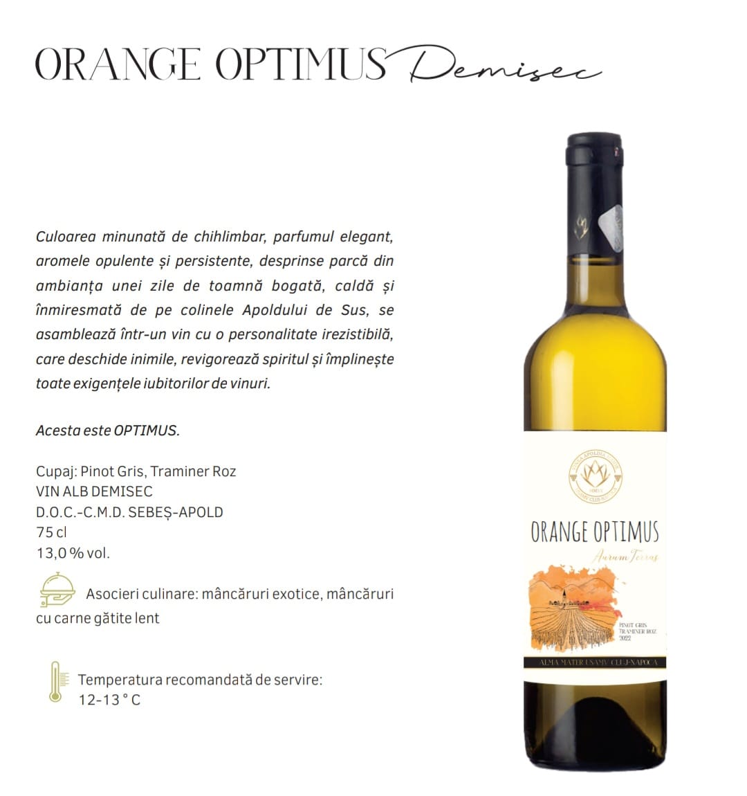 optimus orange vin alb
