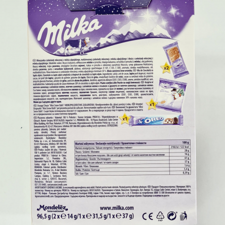 Milka cu jucărie Mix de ciocolată cu lapte alpin Milka Crăciun Om de Zapadă de pluș [1]