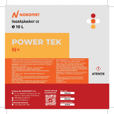 Produse CONVENTIONALE - Power Tek N+ - 10 L