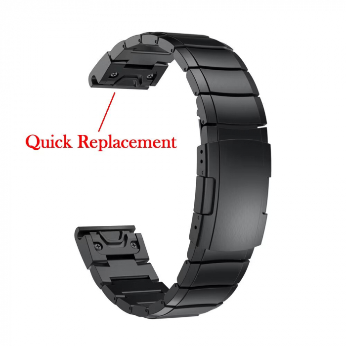 Curea de ceas 22mm ALTY din metal pentru Garmin Fenix 8, 7, 6, 6X Pro, 5, 5S, 5X Plus, 3HR, Fenix 7, 7X, 8, Epix din silicon, cu eliberare rapidă, brățară EasyFit - ALTY [2]
