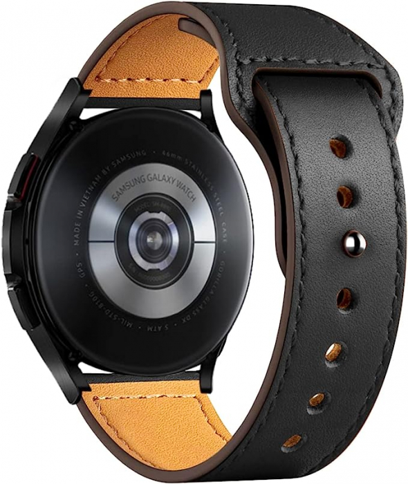 Bratara din piele naturală North Edge 22 mm (Negru) [3]