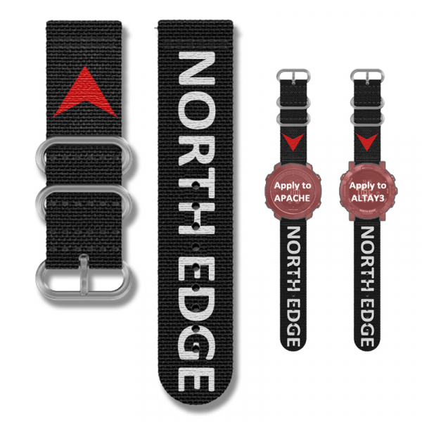 Bratara Nylon North Edge (Negru + Logo North Edge) [2]
