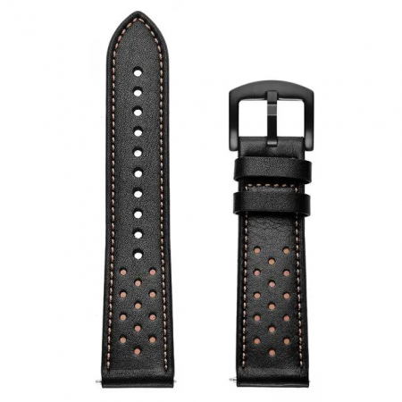 ACCESORII - Bratara din piele naturală North Edge 22 mm (Negru)