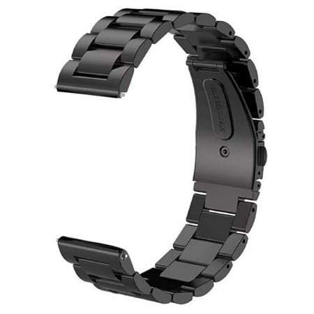 ACCESORII - Brătară Ceas Metalică Neagră/Argintie din Inox 20 mm – Elegantă, Rezistentă, Reglabilă