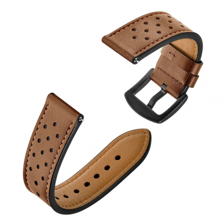 ACCESORII - Bratara din piele naturală North Edge 22 mm (Maro)