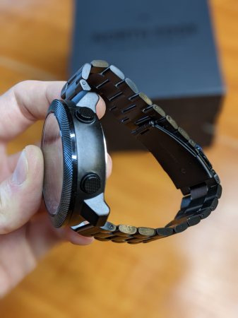 Brățară Metalică Neagră North Edge Apache 3 – 24 mm, Compatibilă și cu Alte Modele [2]