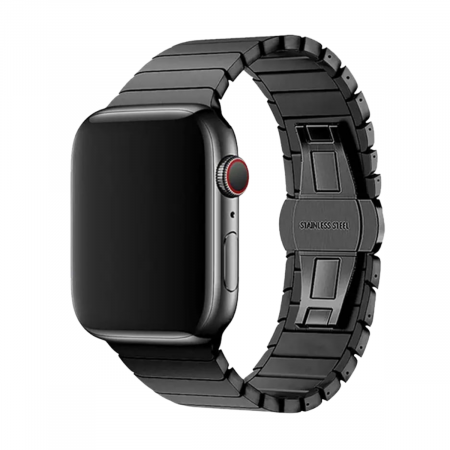 ACCESORII - Curea ALTY din oțel inoxidabil pentru Apple Watch, compatibilă cu dimensiuni de 45mm, Ultra 49mm, 41mm, 40mm, 44mm, 46mm, brățară metalică pentru iWatch Seria 10, 9, 42mm