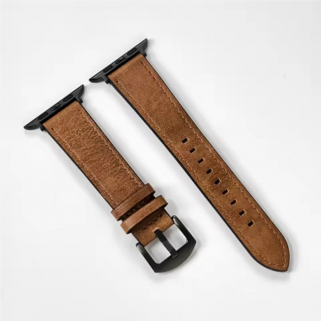 Curea ALTY din piele pentru Apple Watch, compatibilă cu dimensiuni de 45mm, Ultra 49mm, 41mm, 40mm, 44mm, 46mm, brățară metalică pentru iWatch Seria 10, 9, 42mm. [1]