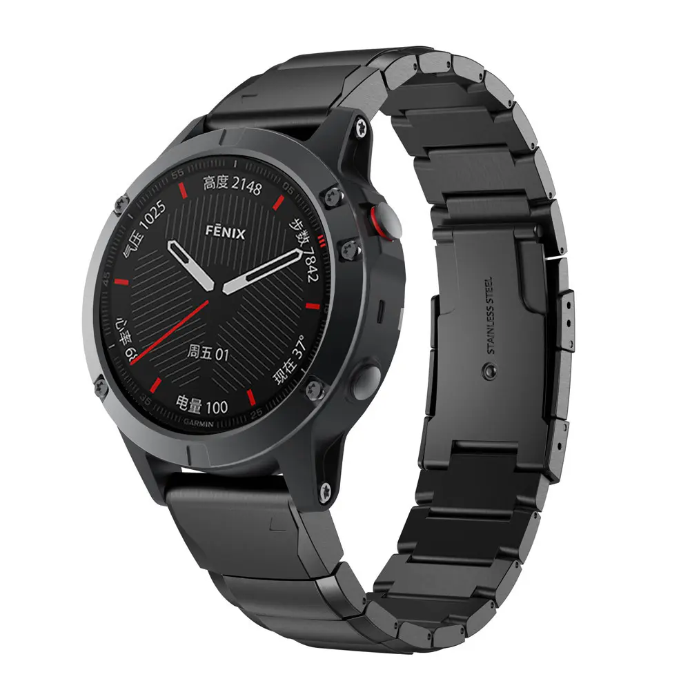 Curea de ceas 22mm ALTY din metal pentru Garmin Fenix 8, 7, 6, 6X Pro, 5, 5S, 5X Plus, 3HR, Fenix 7, 7X, 8, Epix din silicon, cu eliberare rapidă, brățară EasyFit - ALTY [2]