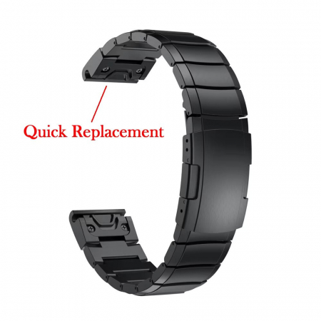 Curea de ceas 22mm ALTY din metal pentru Garmin Fenix 8, 7, 6, 6X Pro, 5, 5S, 5X Plus, 3HR, Fenix 7, 7X, 8, Epix din silicon, cu eliberare rapidă, brățară EasyFit - ALTY [1]