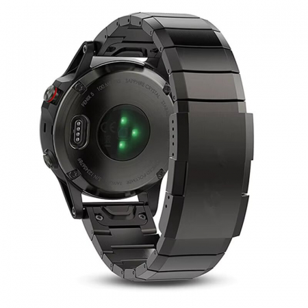 ACCESORII - Curea de ceas 22mm ALTY din metal pentru Garmin Fenix 8, 7, 6, 6X Pro, 5, 5S, 5X Plus, 3HR, Fenix 7, 7X, 8, Epix din silicon, cu eliberare rapidă, brățară EasyFit - ALTY