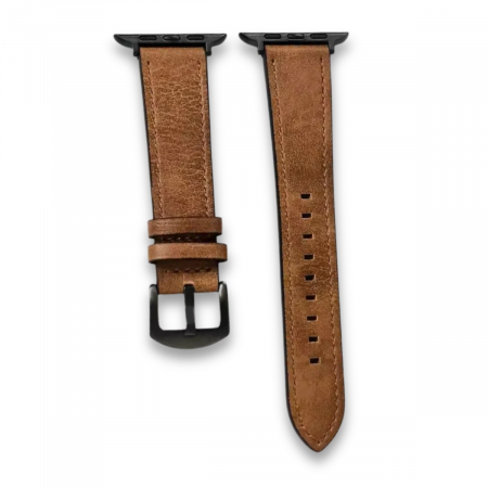 ACCESORII - Curea ALTY din piele pentru Apple Watch, compatibilă cu dimensiuni de 45mm, Ultra 49mm, 41mm, 40mm, 44mm, 46mm, brățară metalică pentru iWatch Seria 10, 9, 42mm.