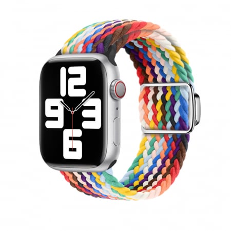 ACCESORII - Curea împletită ALTY pentru Apple Watch, compatibilă cu dimensiunile 45mm, 49mm, 44mm, 42mm, 41mm, 40mm, din nailon, brățară pentru iWatch seriile 9, 7, SE, 6, 8, 5, Ultra, 4, 3
