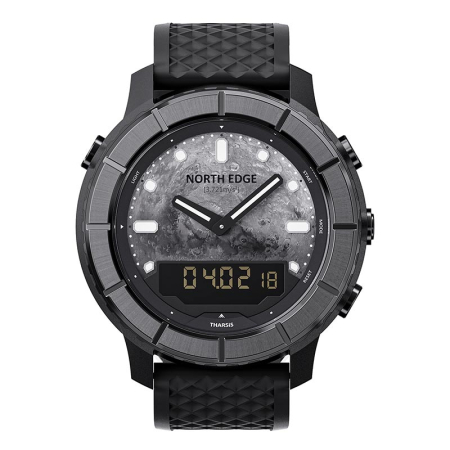 Alpinism si drumetii - NORTH EDGE THARSIS – Ceas digital tactic military pentru outdoor, carcasa din fibra de carbon, bezel din ooel inoxidabil 304, barometru, design inspirat de suprafața planetei Marte, rezistenta la apa 50 m, ceas pentru barbati