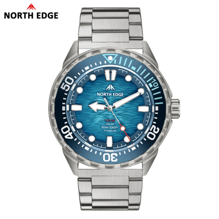 Alpinism si drumetii - North Edge Triton Titan – Ceas Barbati Solar pentru Scufundari, 300 m Rezistenta la Apa