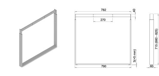 Stand metalic mobilă birou System Frame Q [4]
