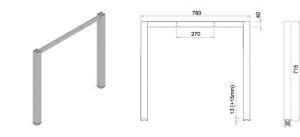 Stand metalic mobilă birou System Frame Cubo [1]