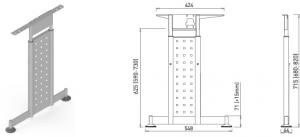 Stand metalic mobilă birou System Desk Bar Mark [4]